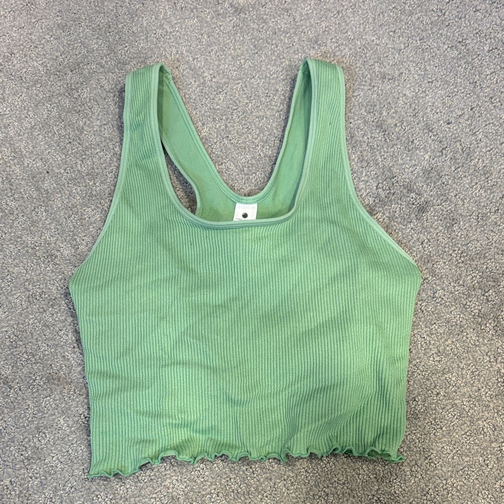 Yogalicious Sage Ribbed Tank Top